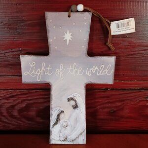 Light of the World Cross Hand Painted Carla Grogan Burton + Burton